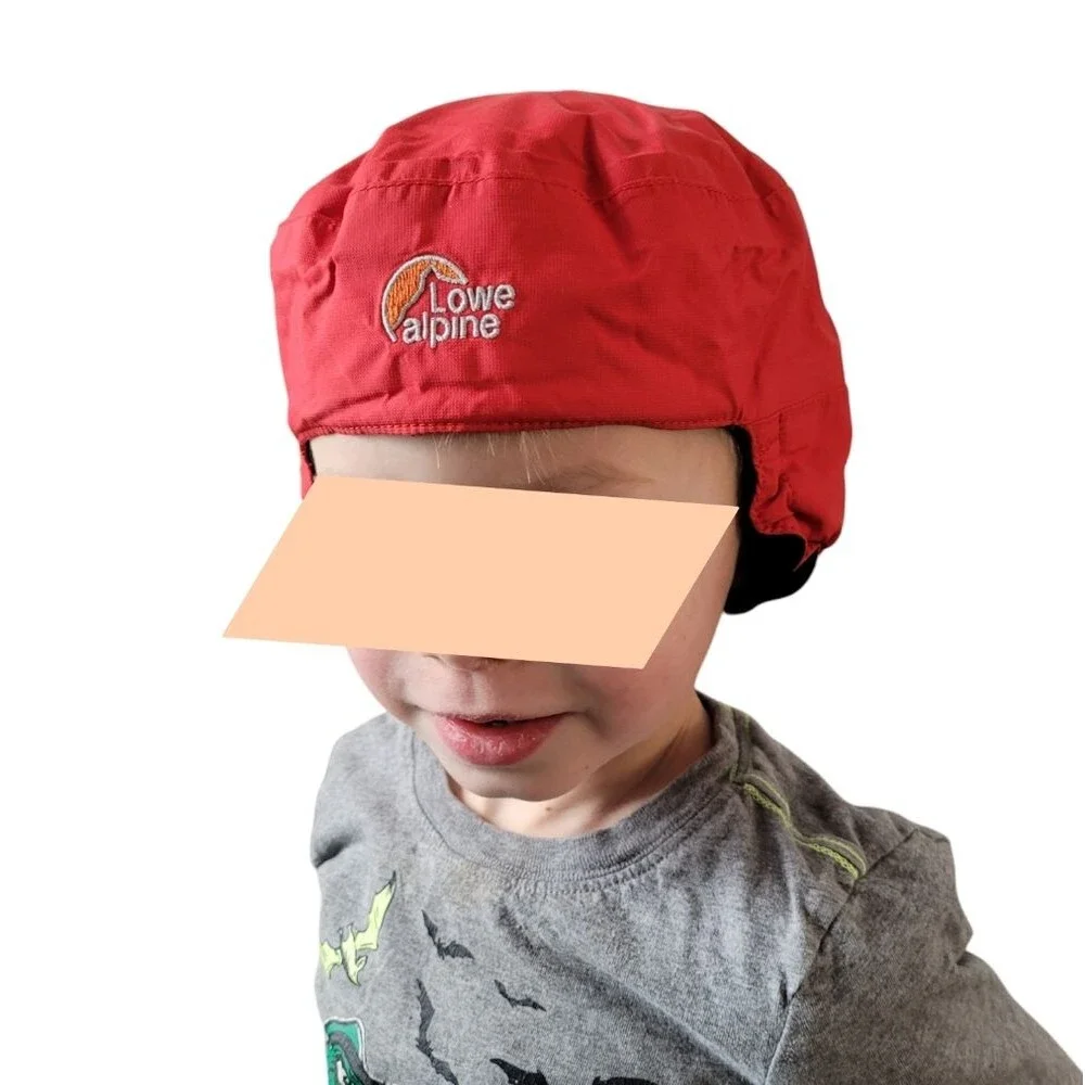Lowe Alpine Child's Hat Cinch Outdoor Warm Skiing Snowboard Red Extra Small